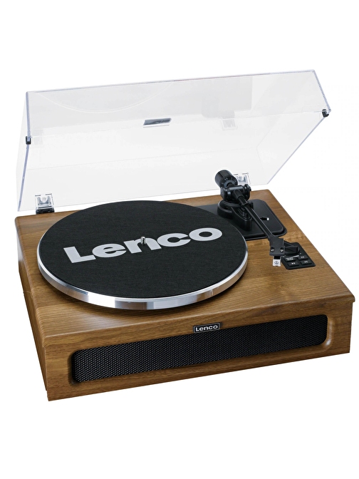 Lenco LS-410WA Modern Dahili Hoparlörlü Bluetoothlu Gramofonsuz Çantasız Pikap Ahşap