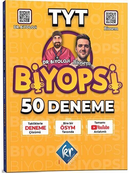 KR Akademi Yayınları TYT Biyopsi 50 Biyoloji Denemesi KR Akademi