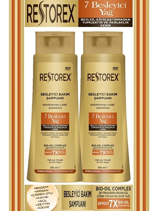 Restorex 7 Yağ Besleyici Bakım Şampuanı 2 x 500 ml