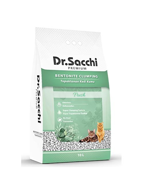 Dr.Sacchi Fresh Bentonit Kedi Kumu 10 Lt