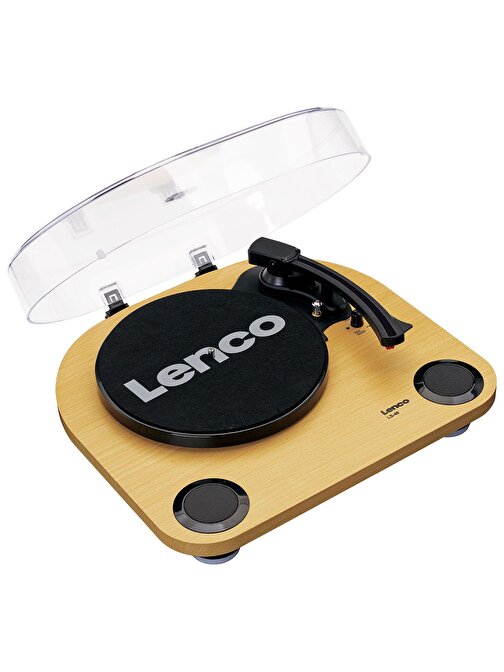 Lenco LS-40 Modern Dahili Hoparlörlü Gramofonsuz Çantasız Pikap Ahşap