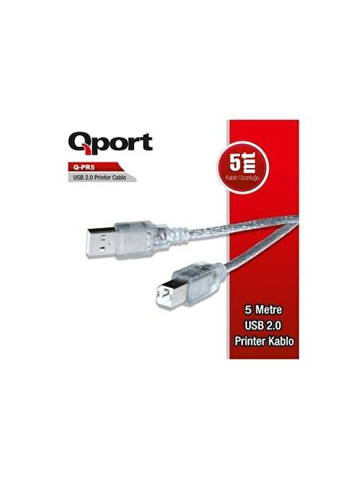Qport Q-PR5 USB 2.0 Yazıcı Kablosu 5 Metre