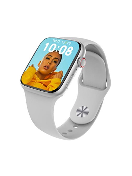 Rabbit Store Apple iPhone 7 Uyumlu 45 mm Bluetooth Çağrı Destekli Akıllı Saat Beyaz