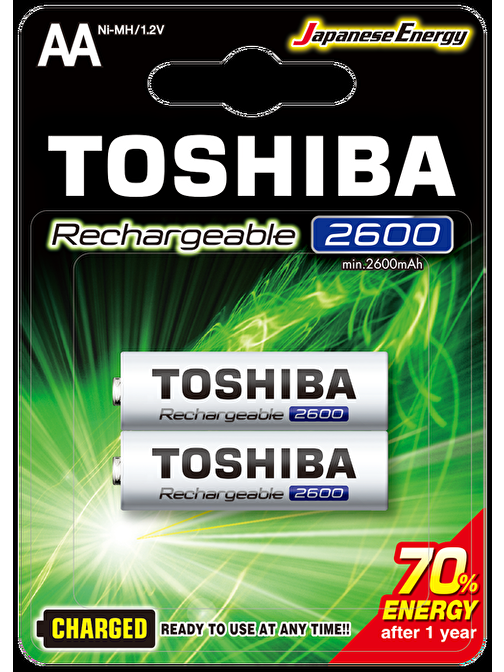 Toshiba 2600 Mah Şarj Edilebilir Kalem Pil 2'li