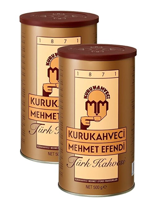 Kuru Kahveci Mehmet Efendi Türk Kahvesi 500 gr Teneke Kutu x 2 Adet