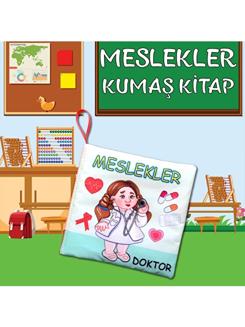 Tox Meslekler Sessiz Kumaş Kitap T112 Yumuşak Ve Hışırtılı 12 - 24 Ay