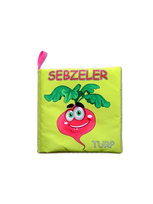 Tox Sebzeler Sessiz Kumaş Kitap T113 - Bez Kitap , Eğitici Oyuncak ,Yumuşak Ve Hışırtılı 12 - 24 Ay