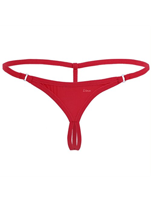 Halkalı Ağı Açık Büyük Beden Fantazi İç Giyim Kırmızı Fantezi G String Seksi İç Çamaşırı