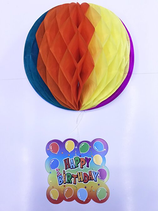 Samur Kağıt Süs Happy Birthday Dekor 55 cm-0748
