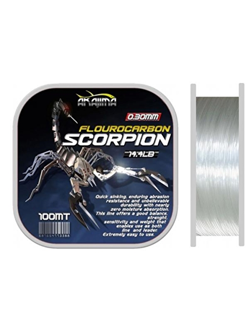 Akajima Scorpion Fluorocarbon Olta Misinasısı 100 mt 0.28 mm