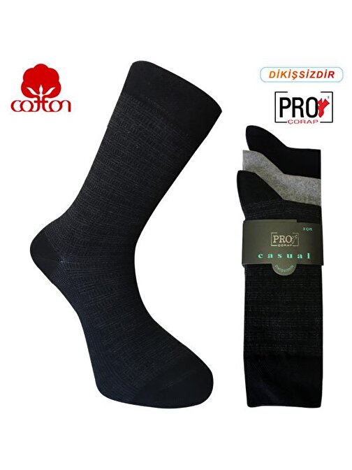Alansanslı 8501-2 Penye Casual 3'lü Erkek Çorabı
