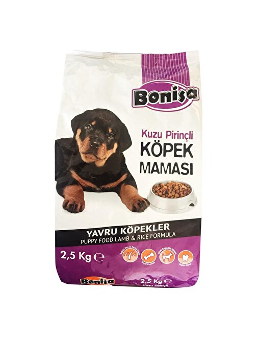 Bonisa Kuzu Etli Pirinçli Yavru Köpek Maması 2.5 Kg