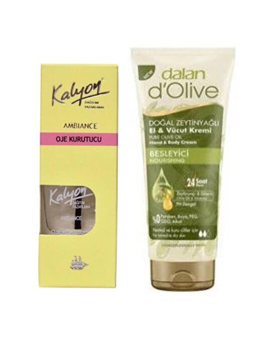 Kalyon Oje Kurutucu Fırçalı + Dalan Tüp Krem 20 ml Set