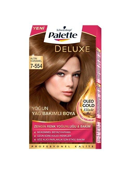 Palette Deluxe 7.554 Altın Karamel Saç Boyası