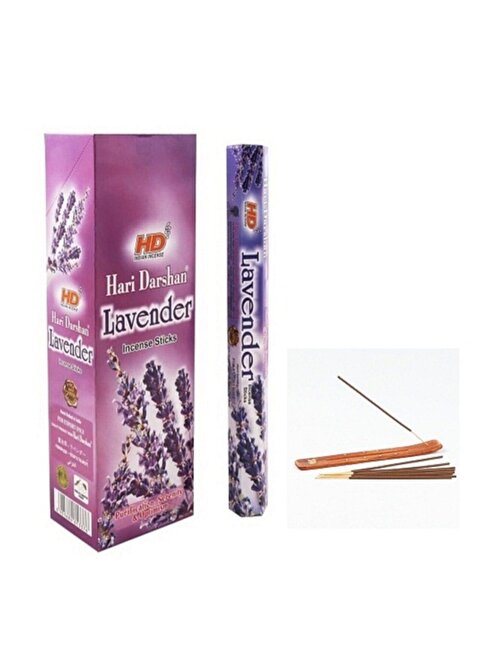 Lavander&Lavanta Çiçek Kokusu 120 Adet Çubuk Tütsü 1 Adet Kayık Tütsülük Hediye