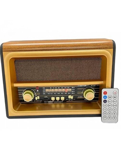 Everton RT-827BT Nostaljik Elektrikli Bluetooth USB Radyo