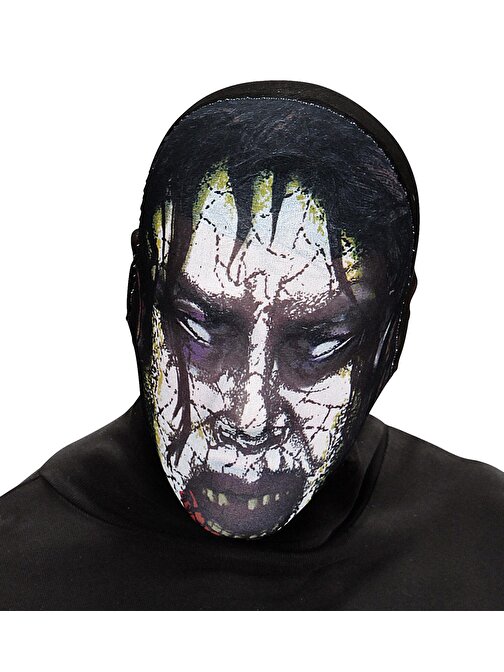 KafAya Tam Geçmeli Bez Zombie Maskesi - Streç Korku Maskesi - 3D Baskılı Maske Model 6