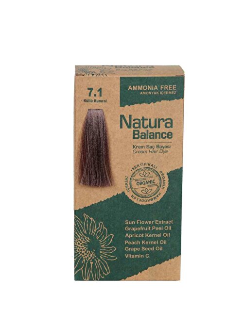 Natura Balance Saç Boyası 7.1 Küllü Kumral