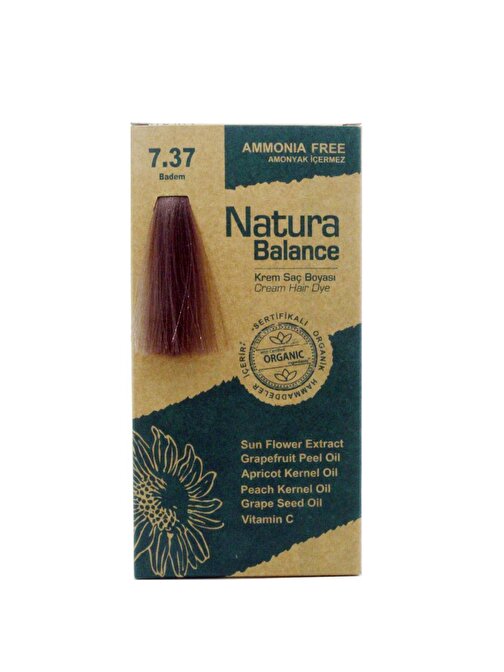 Natura Balance Saç Boyası 7.37 Badem