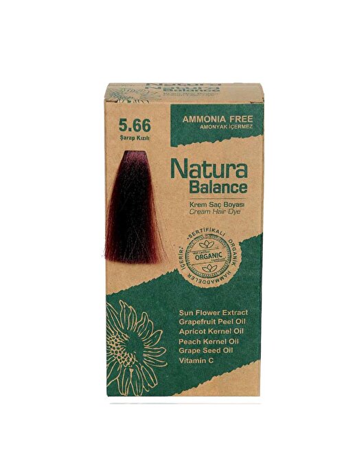 Natura Balance Saç Boyası 5.66 Şarap Kızılı