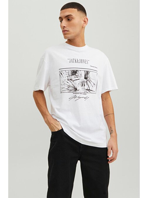 Jack&Jones O Yaka Beyaz Erkek T-Shirt 12230182