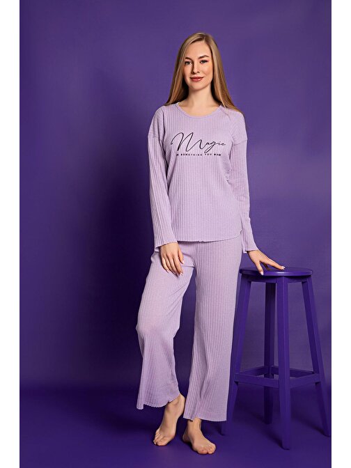 Nisanca Mevsimlik Uzun Kollu Pamuklu Kadın Pijama Takımı