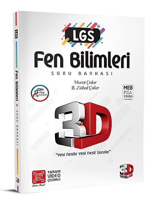 3D Yayınları LGS Fen Bilimleri Soru Bankası Tamamı Video Çözümlü 3D Yayınları