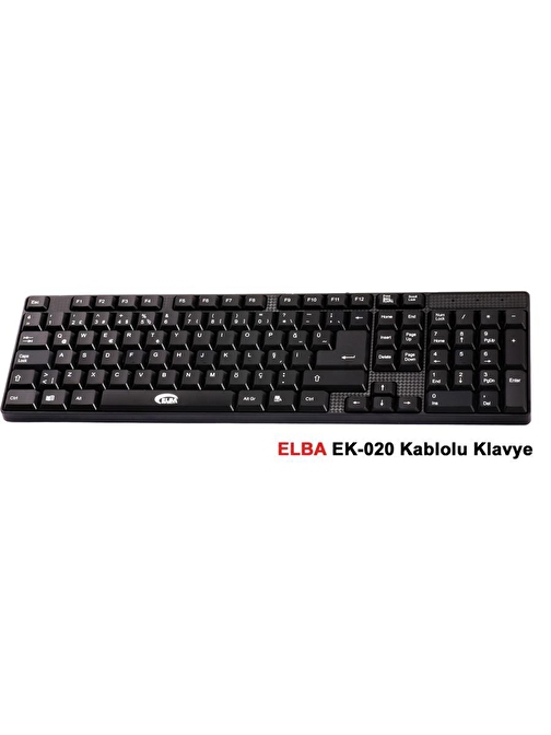 Elba EK-020 Türkçe Q Kablolu Standart Siyah Klavye