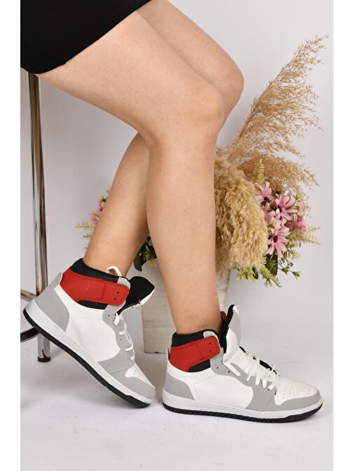 Papuçcity Jordan Unisex Günlük Sneaker Uzun Spor Bot 38