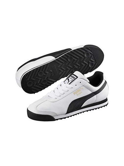 Puma Roma Basic Beyaz - Siyah Erkek Günlük Sneaker Spor Ayakkabı 44