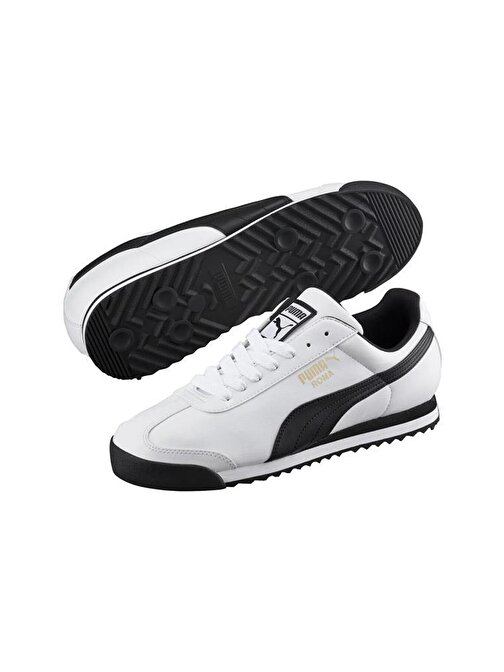Puma Roma Basic Beyaz - Siyah Erkek Günlük Sneaker Spor Ayakkabı 45