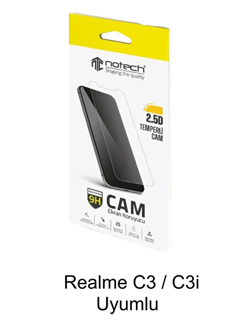 Realme C3 / C3İ Uyumlu Temperli Ekran Koruyucu