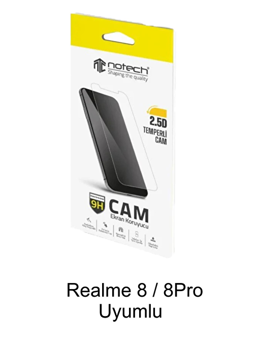 Realme 8 / 8 Pro Uyumlu Temperli Ekran Koruyucu