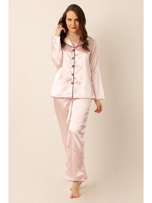 DoReMi Uzun Kollu Saten Pijama Takımı