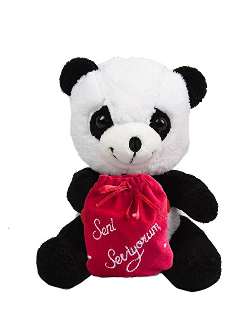 Sole Yeni Yıla Özel "Merry Christmas" Keseli Sevimli Panda-40 Cm