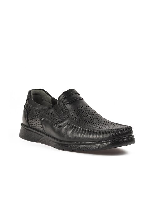 Forelli 32618-1 Helmut Siyah Hakiki Deri Erkek Comfort Ayakkabı
