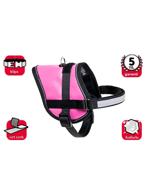 Karlıe Reflektörlü Göğüs Tasma Xs 26-35cm Pembe