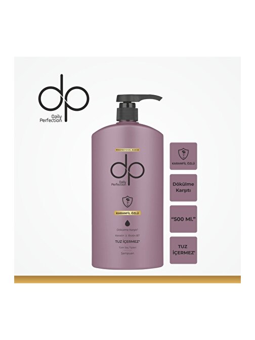 Dp Daily Perfection Karanfil Özlü Dökülme Karşıtı Tuzsuz Şampuan 500 ml