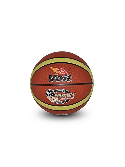 Voit N5 Impact Basketbol Topu 10 - 12 Yaş Kahverengi -Beyaz