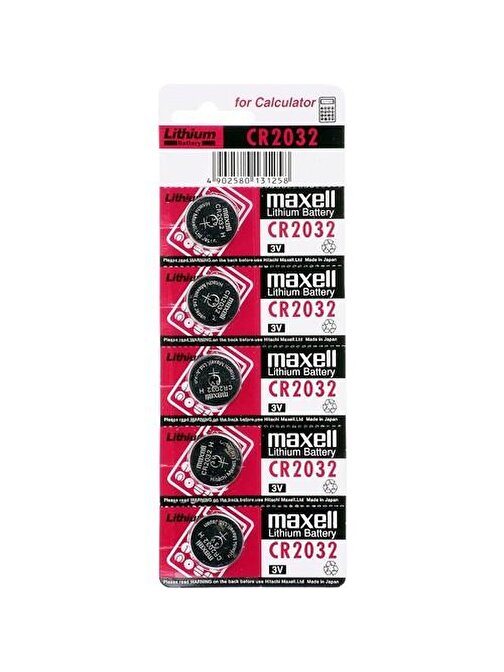 Maxell Maxell Cr2032 Dl2032 Ecr2032 3.0V Lithium Pil 5 Adet