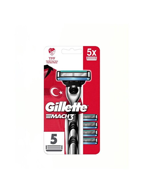 Gillette Mach3 Tıraş Makinesi + 5 Yedek Tıraş Bıçağı