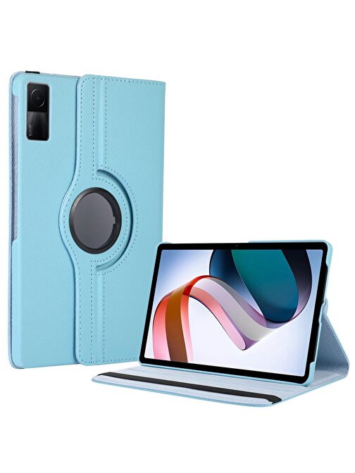 Musal 360 Derece Dönen Standlı Xiaomi Redmi Pad Uyumlu 10.6 inç Tablet Kılıfı Mavi