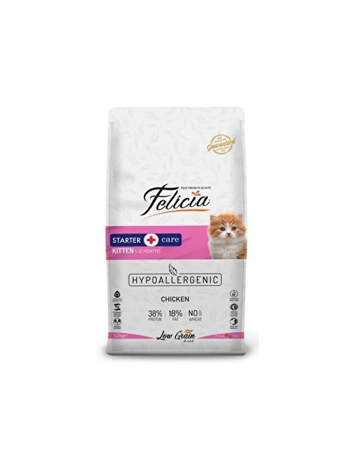 Felicia Tavuklu Hamsili Hypoallergenic Az Tahıllı Yavru Kedi Maması 12 Kg