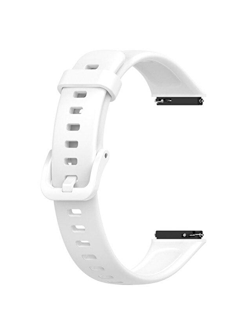 Gpack KRD11 Huawei Band 7 Mat Klasik Silikon Akıllı Saat Kordonu Beyaz