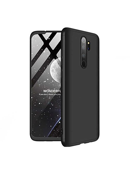 Gpack Xiaomi Redmi Note 8 Pro Kılıf Ays 3 Parçalı Önü Açık Sert Rubber KorumaNano