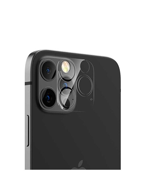 Gpack Apple iPhone 12 Pro Pers Alüminyum Kamera Lens Koruyucu Şeffaf