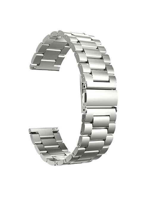 Gpack KRD04 Huawei Watch Gt 3 Elite 46 mm Metal Sıralı Akıllı Saat Kordonu Gümüş
