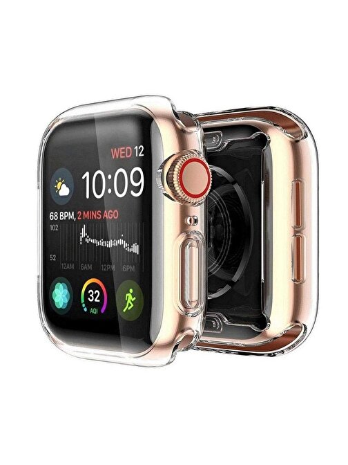 Gpack Apple Watch 40 mm Kapalı Silikon Kordon Önü Şeffaf