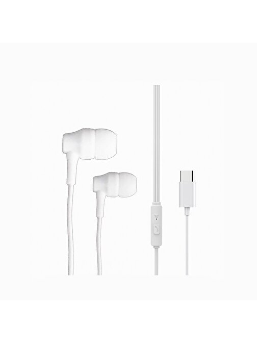 Dvıp X11 İn-Ear Extra Bass Type-C Mikrofonlu Kablolu Kulaklık Beyaz