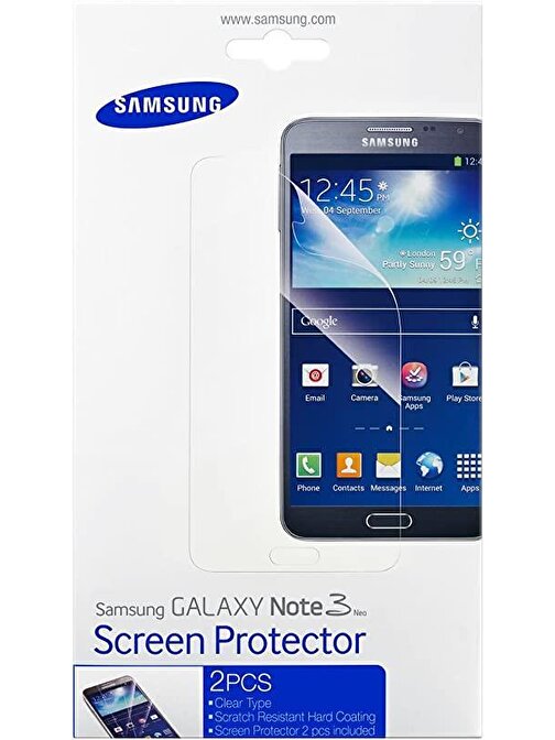 Samsung Galaxy Note 3 Neo Uyumlu 2'li Paket Orjinal Ekran Koruyucu